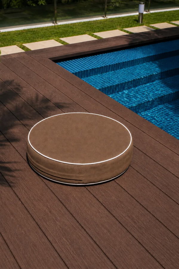 palma cacao round floor cushion