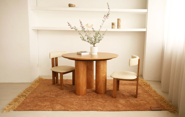 small rug & small floor pot