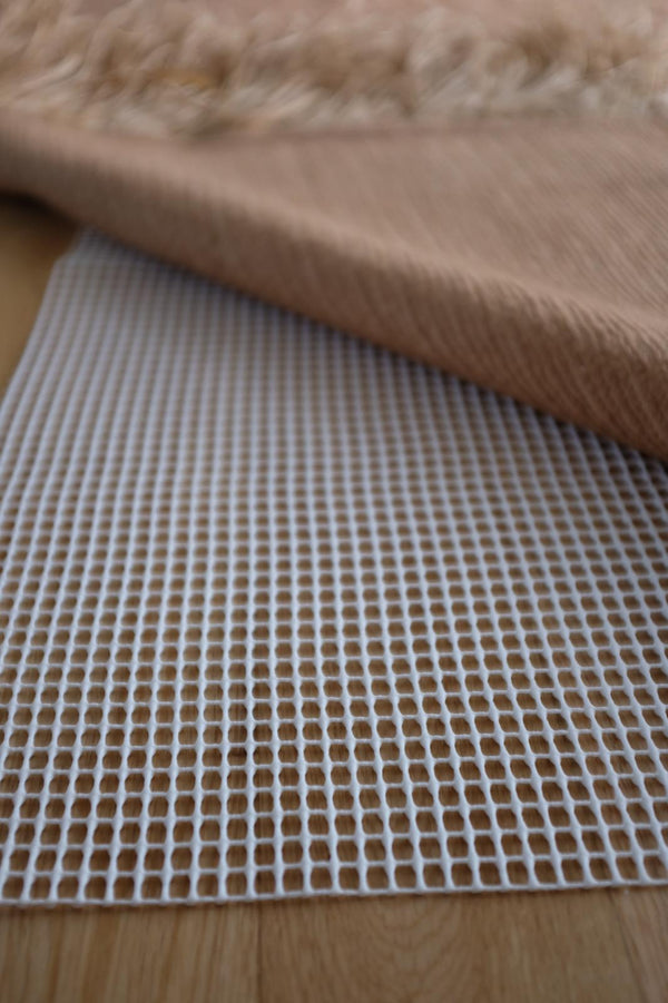 non slip rug underlay large cream