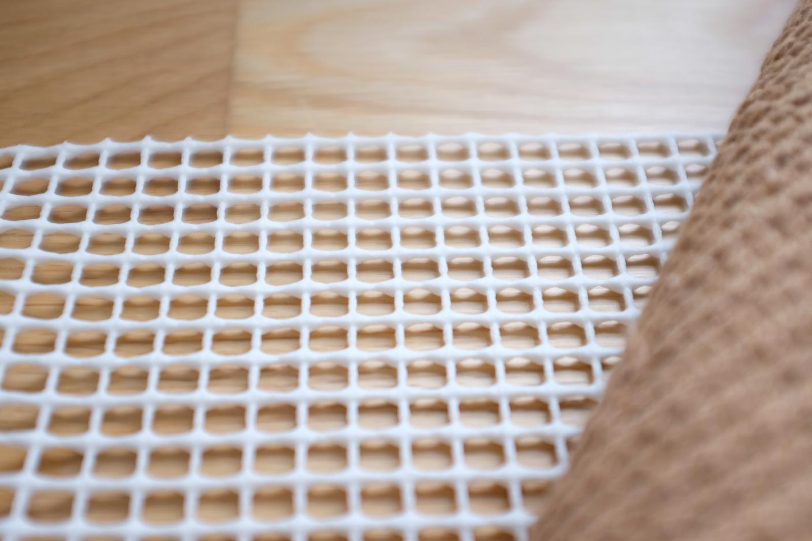 non slip rug underlay large cream