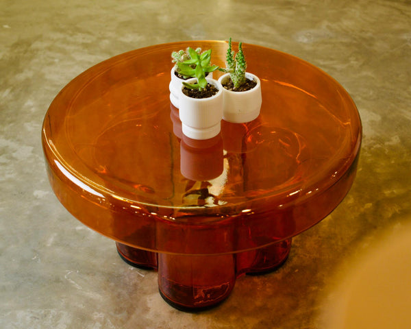 tangelo glass side table