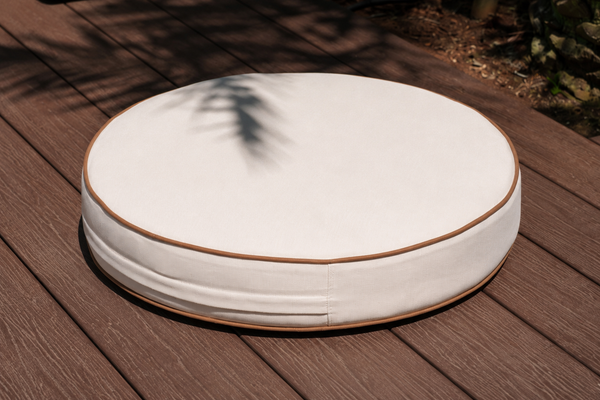 palma bone round floor cushion