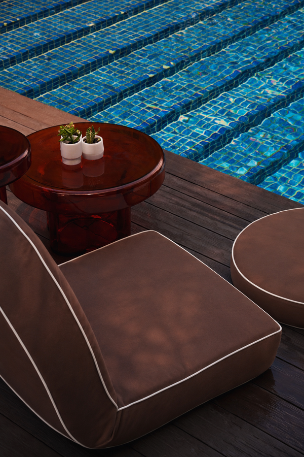 palma cacao round floor cushion
