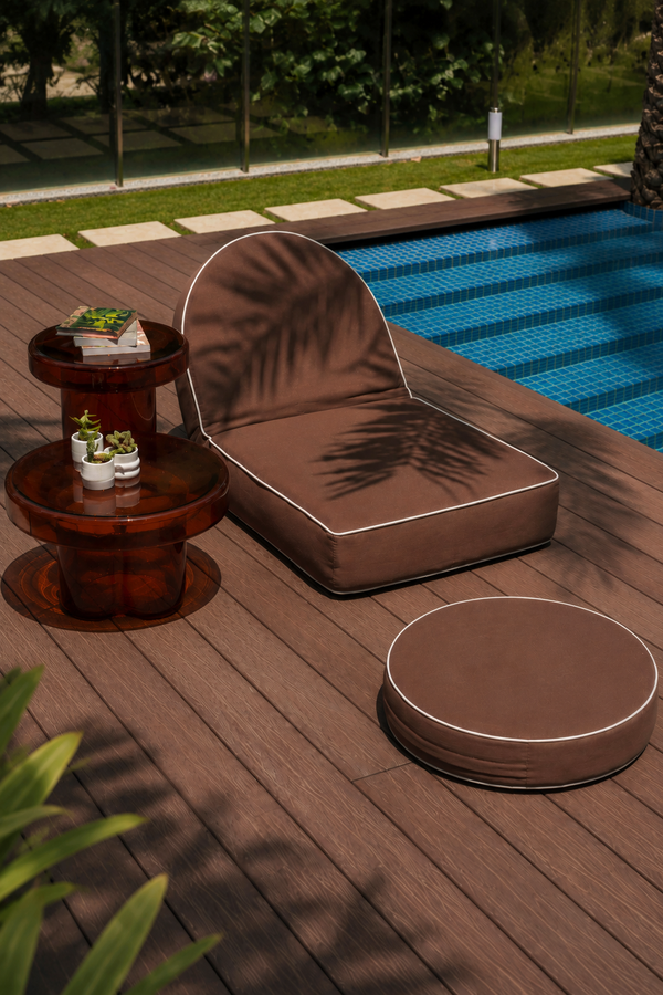 palma cacao round floor cushion