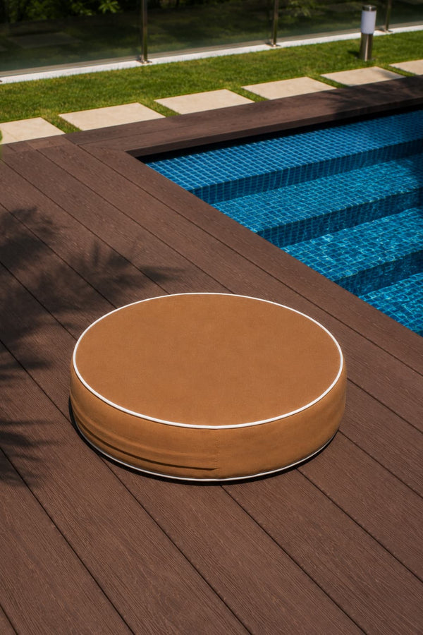 palma cacao round floor cushion