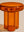 tangelo glass side table