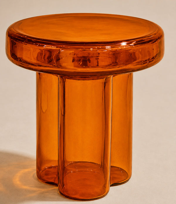 tangelo glass side table